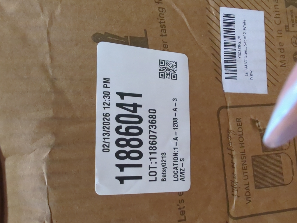 LE TAUCI Utensil Holder, 7.3 5.4 Ceramic Kitchen Utensil Holder for Countertop, Large Cooking Utensil Crocks for Kitchen Counter Decor, Morden Utensil Organizer for Spatula, Set of 2, White