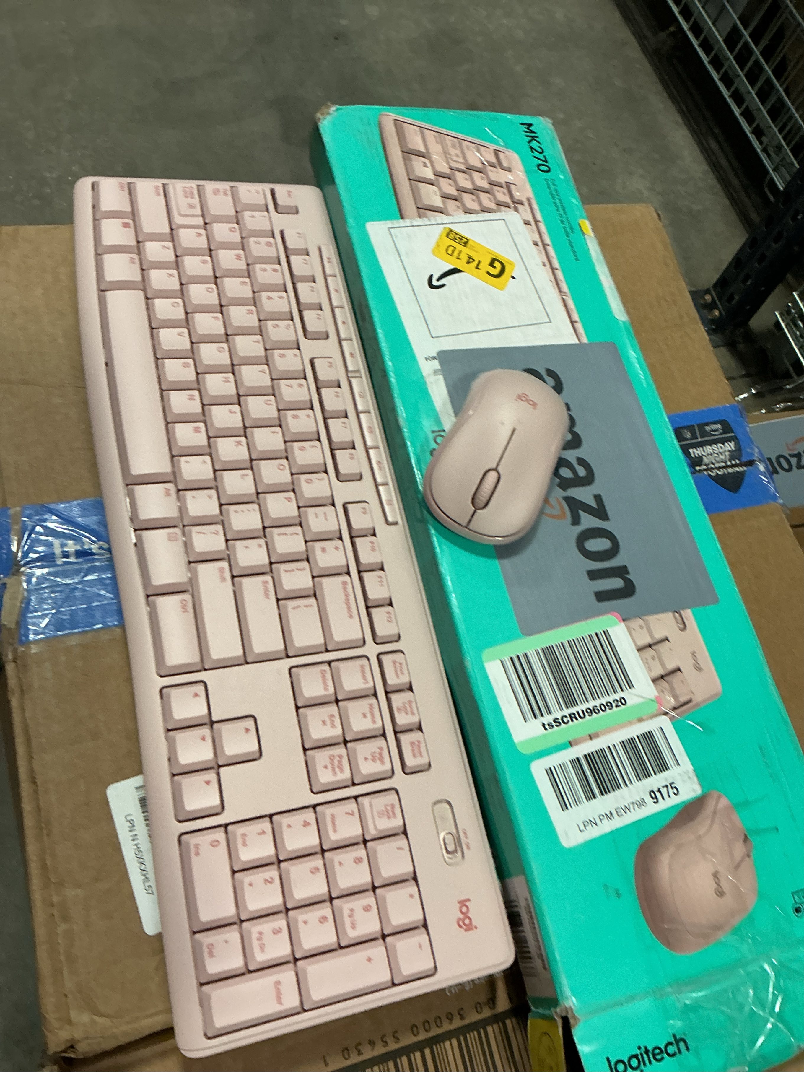 Logitech MK270 Wireless Keyboard and Mouse Combo, Rose