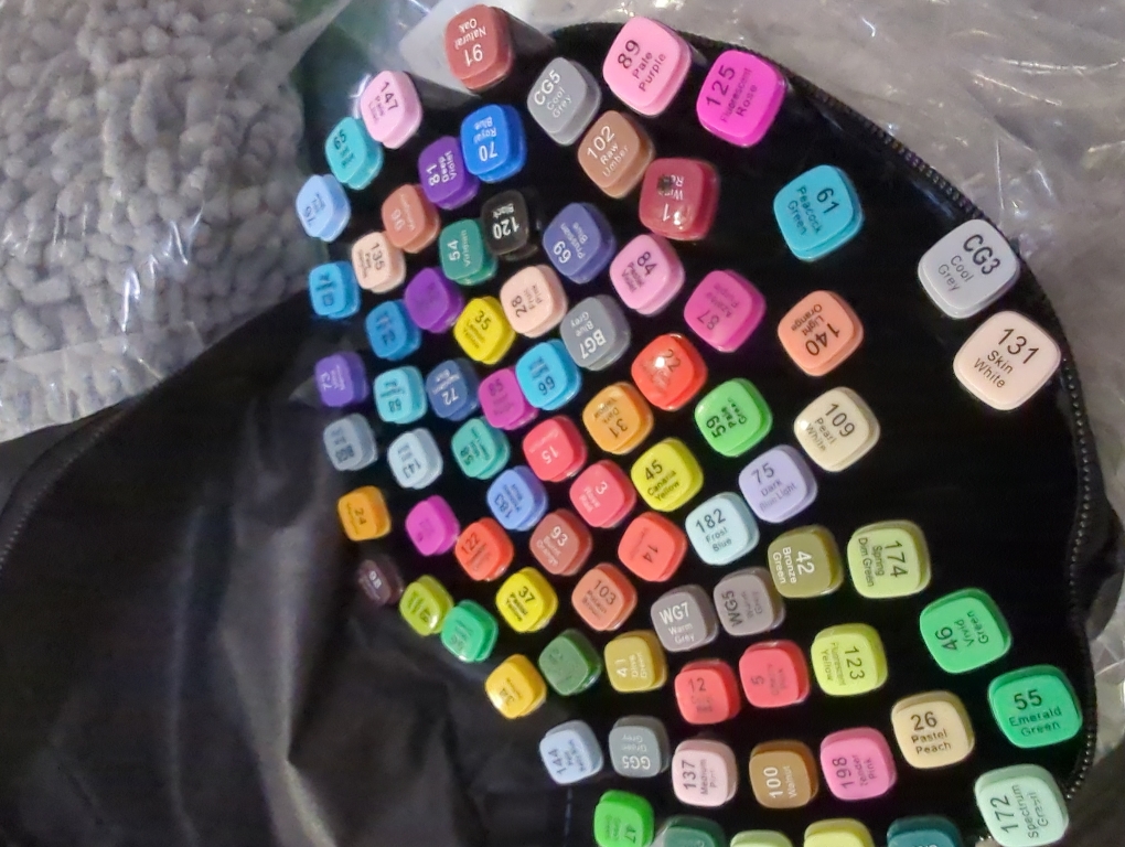 Alcohol Markers 80 Colors,Chisel & Fine Dual Tip Marker Set for Adults Kids,Permanent Markers Pens Coloring Alcohol Marker Perfect Halloween Christmas Gift for Painting Coloring Sketching