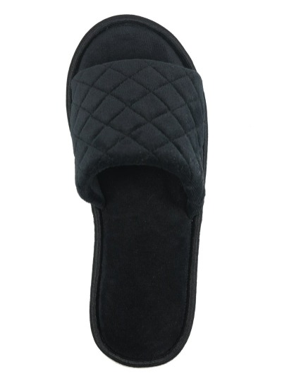 Joyspun Women's Quilted Velvet Wide-Width Slip-On Indoor Size 8