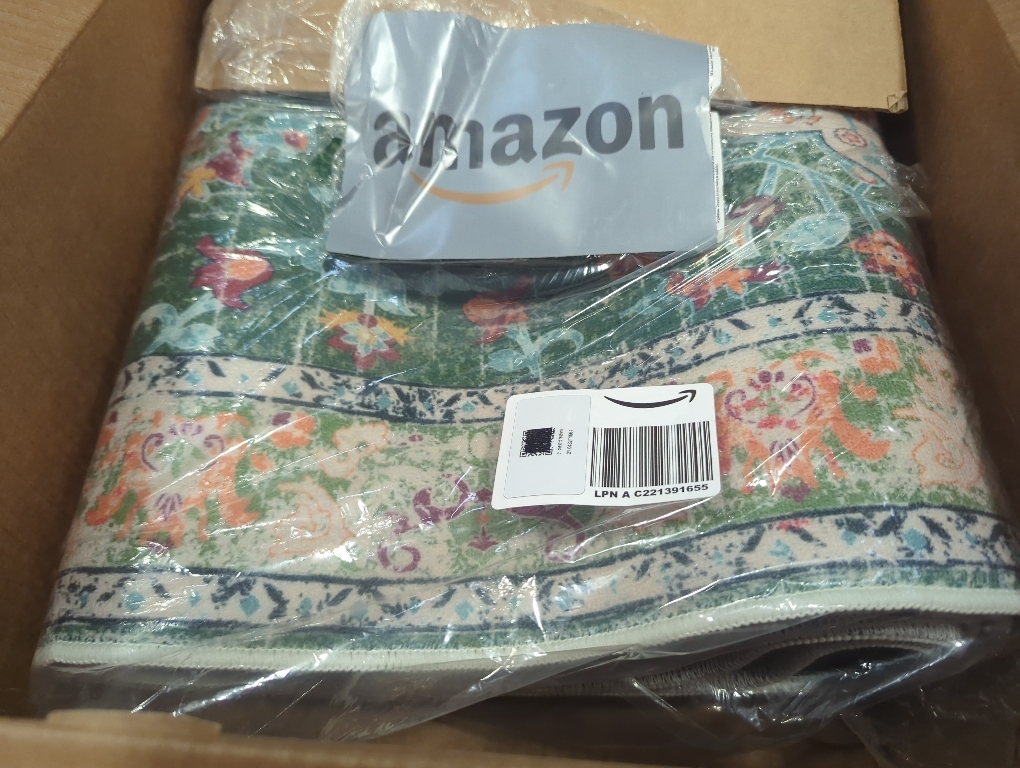 U'Artlines 2' x 6' Boho Hallway Runner Rug, Non Slip Washable Vintage Farmhouse Kitchen Rug Accent Area Carpet for Entryway Laundry and Living Room (Green)