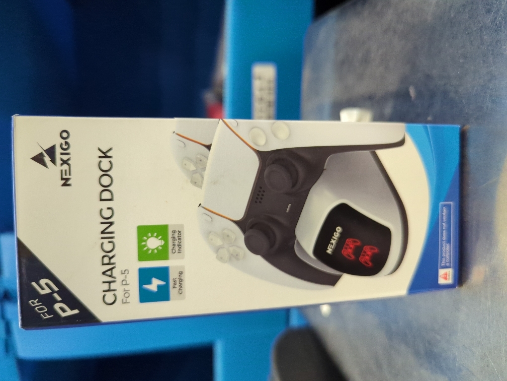 Open for inspection NexiGo Enhanced PS5 Controller Charger, Dual Charing Station with LED Indicator, High Speed, Fast Charging Dock for PlayStation 5 DualSense Controller, White