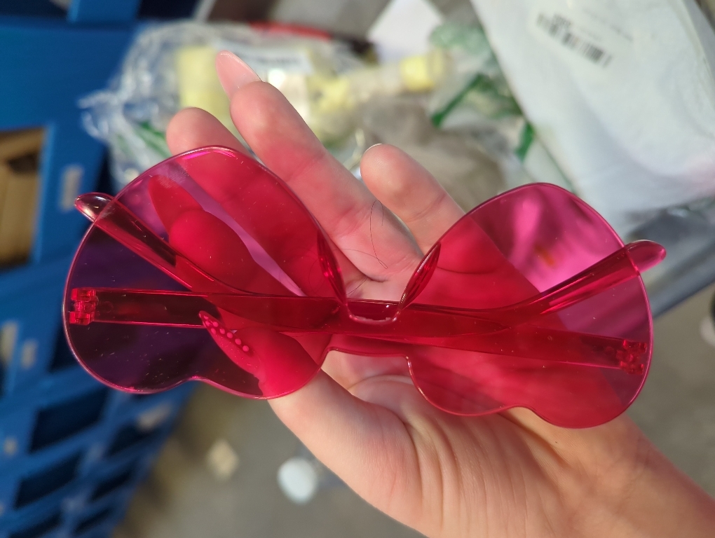 Sunglasses Outdoor Play Small Faces – Candy-colored Heart Fun Fashion Anti-glare Uv400 Frameless