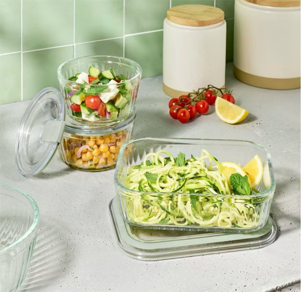 6pc (set of 3) Tritan Plastic Rectangle Food Storage Container Set Clear - Figmint™: BPA-Free, Stackable, Dishwasher-Safe