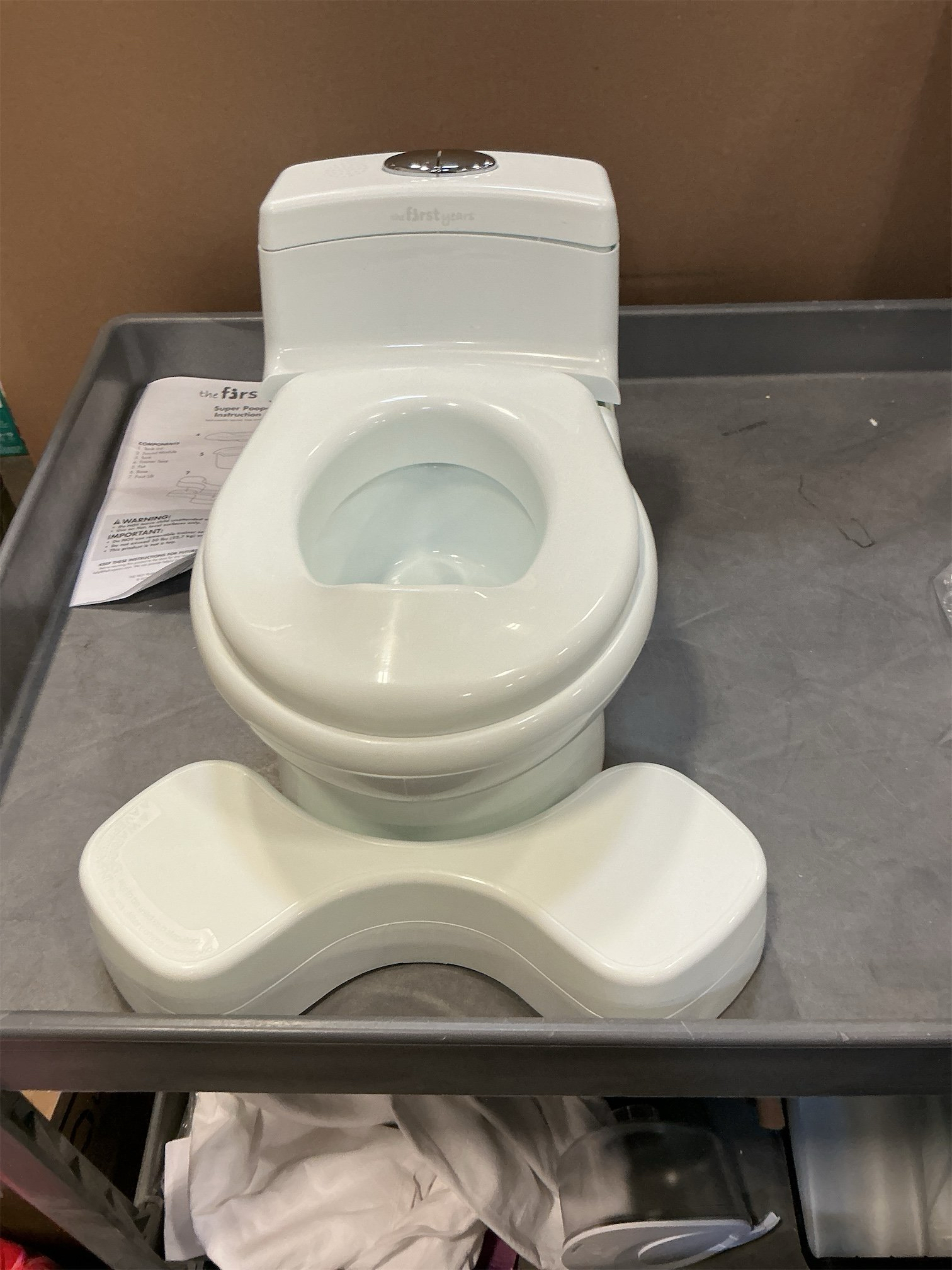 The First Years Super Pooper Potty Training Toilet Plus Potty Seat with Foot Rest — White — 2-in-1 Toddler Toilet Seat and Potty Chair ❕complete set❕
