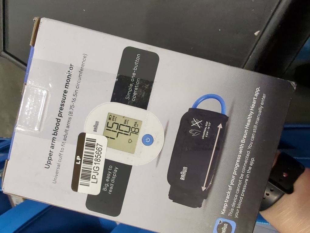 Braun ExactFit™ 2 Blood Pressure Monitor for Home Use - Accurate Blood Pressure Machine, Color-Coded Results, Large Display BP Monitor, Universal Upper Arm Cuff, 30 Memory Slots