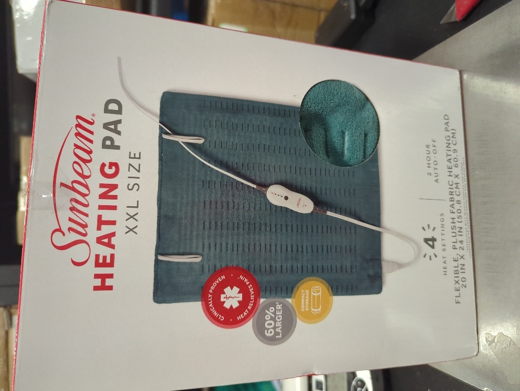 Sunbeam Heating Pad for Back, Neck, and Shoulder Pain Relief with Auto Shut Off, XXL Large 20 x 24, teal