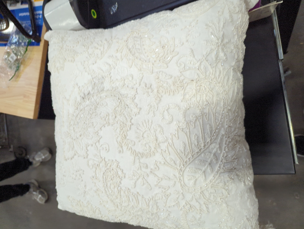 Artistic Accents Decorative Pillow White Beads With Tassel