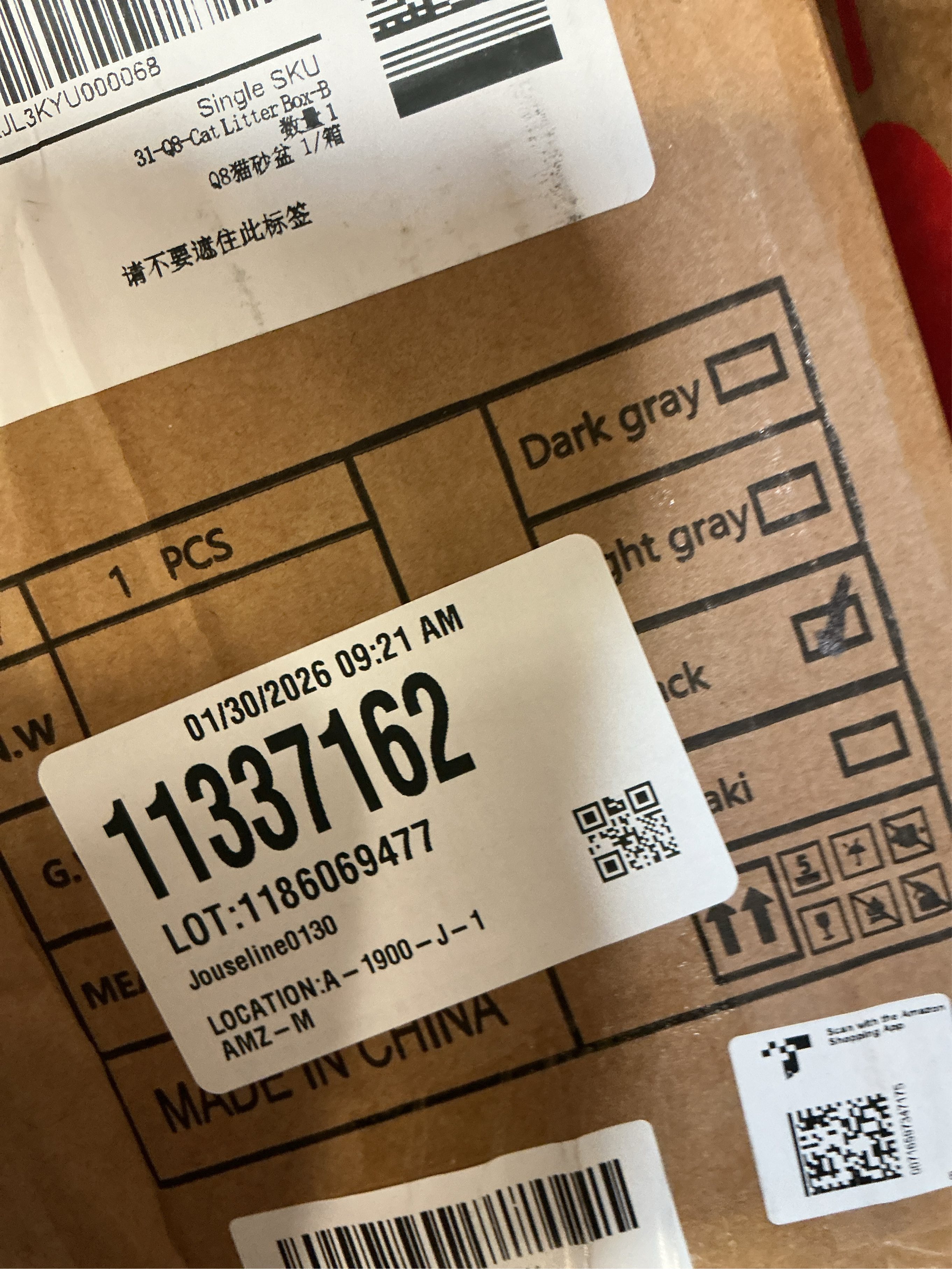 Stainless Steel Litter Box with Lid, Anti-Leakage Enclosed Metal Litter Box, Flip-Top Extra Large Kitty Litter Pan with Scoop & Pedal, Odor Free, Front & Top Dual Entry, Black