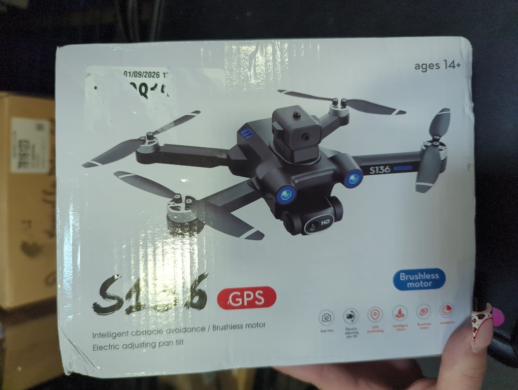 New S136 Drone with HD Electric Zoom Lens FPV Mode Brushless Motor GPS Smart Avoid Noise Barrier Function Foldable Outdoor Aerial Ranging RC Airplane Quadcopter