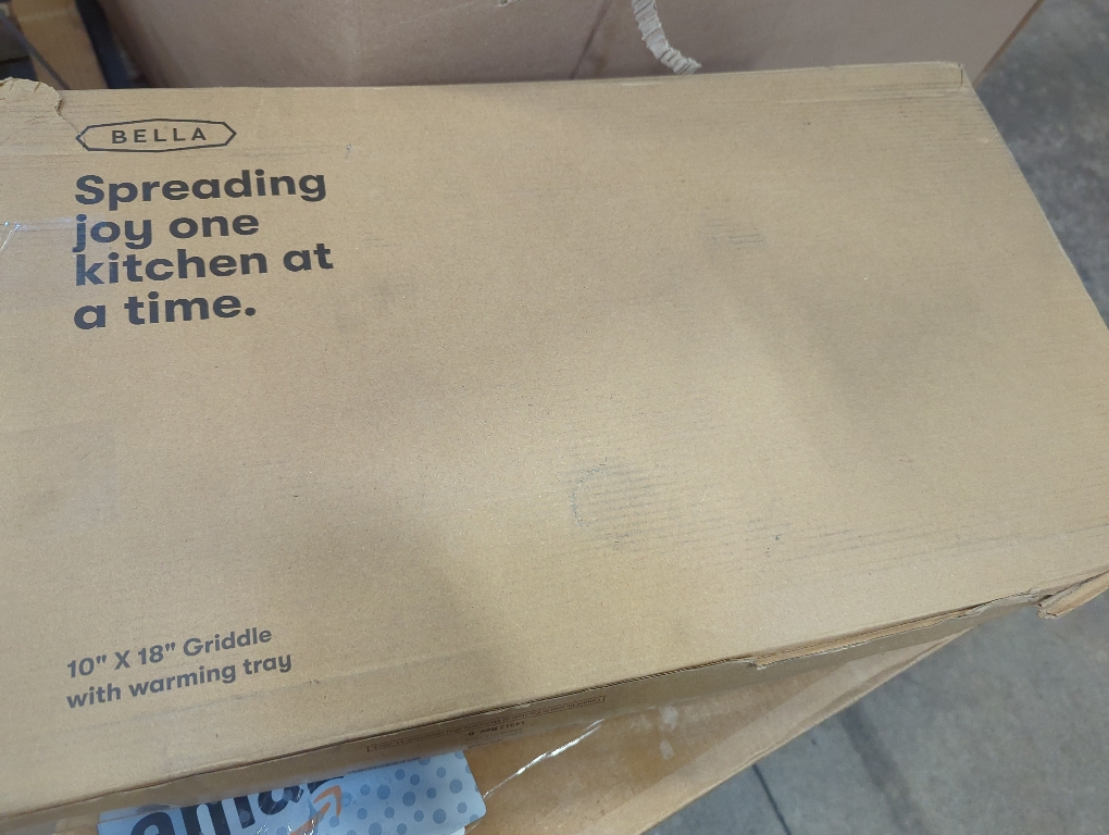 bella Electric Griddle with Warming Tray - Smokeless Indoor Grill, Nonstick Surface, Adjustable Temperature & Cool-touch Handles, 10 x 18, Copper/Black, PFOA & PTFE Free