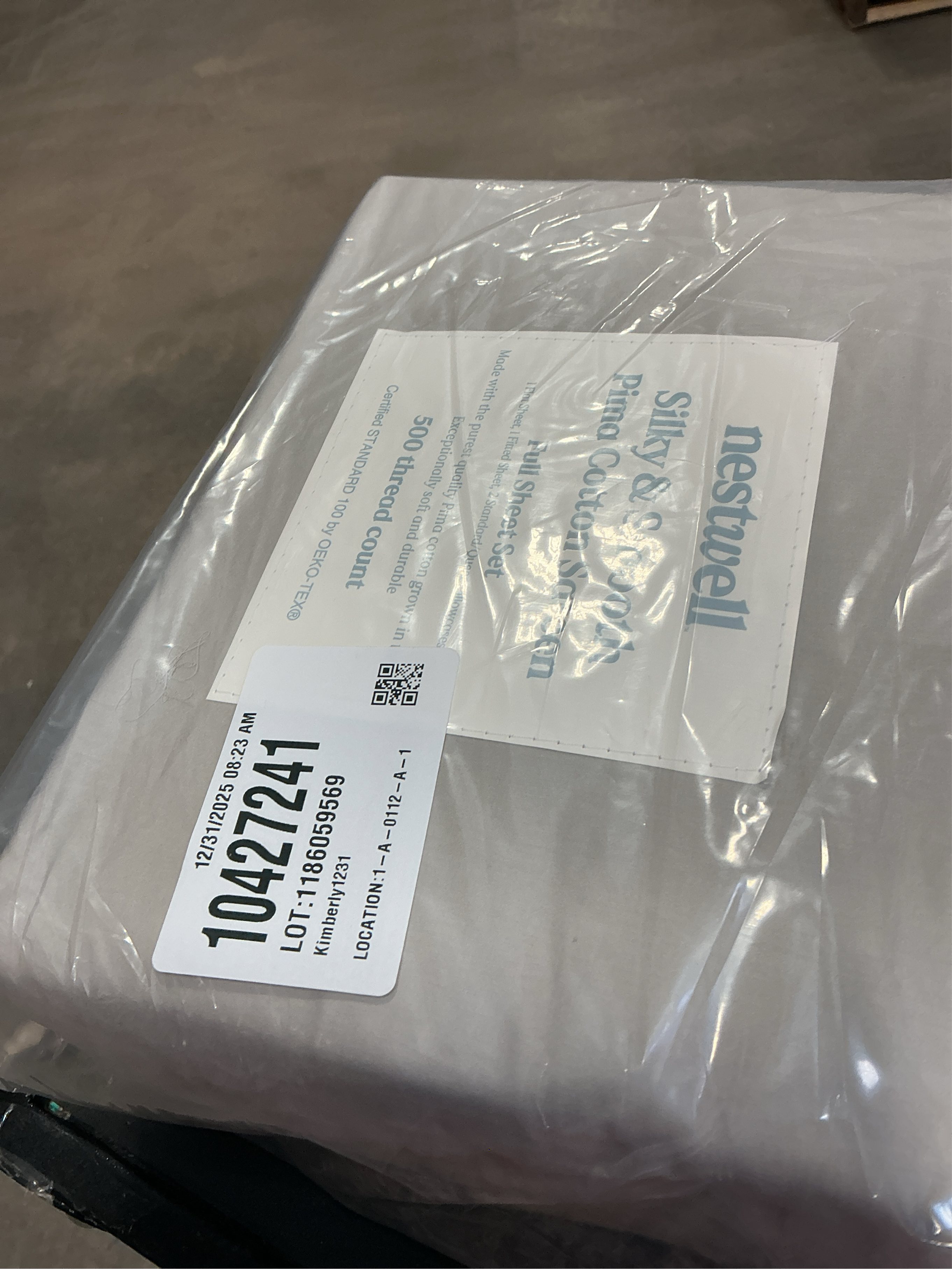 Nestwell Pima Cotton Sateen 500-Thread-Count Full Sheet Set in Dove