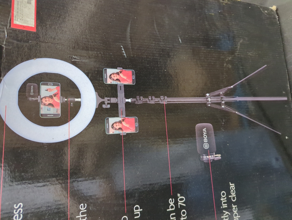 SUNPAK Professional 18 Inch Ring Light with Tripod Stand Phone Holder Compatible with iPhone, 45W Remote Shutter App Control, Video Recording Makeup Selfie Studio Streaming Filming, RP18B Pro Black