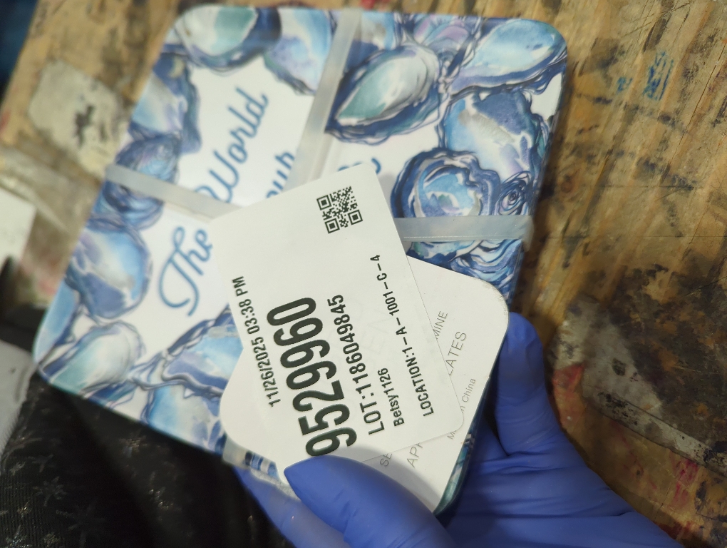 Set of 4 Melamine Appetizer Plates, The World is Your Oyster