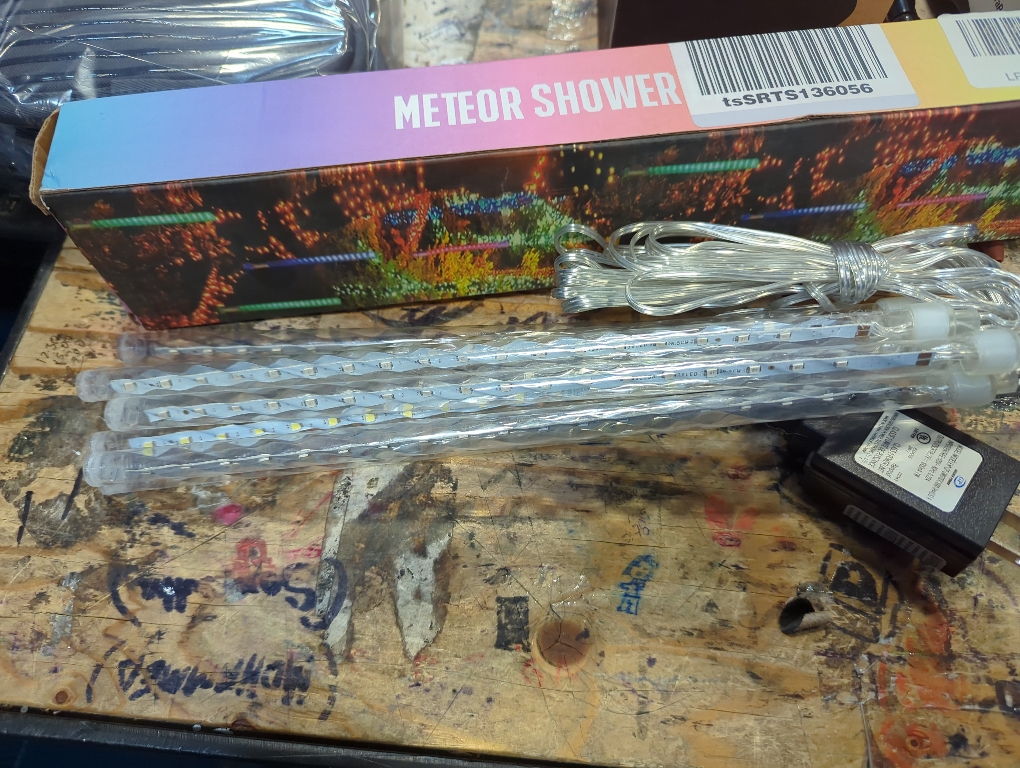 LJLNION Meteor Shower Lights, 12 Inch Outdoor Icicles Christmas Lights, 8 Tubes 288 LED Iciclelights Snow Falling Light, Connectable Raindrop Light, Xmas Wedding Party Tree Holiday Decor, Multicolor