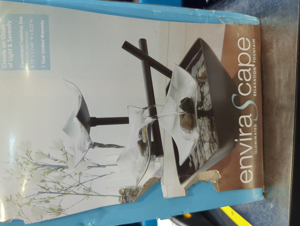 Homedics Envirascape Silver Springs Indoor Water Fountain, with Natural River Rocks, Soothing Nature Sounds, Zen Relaxation