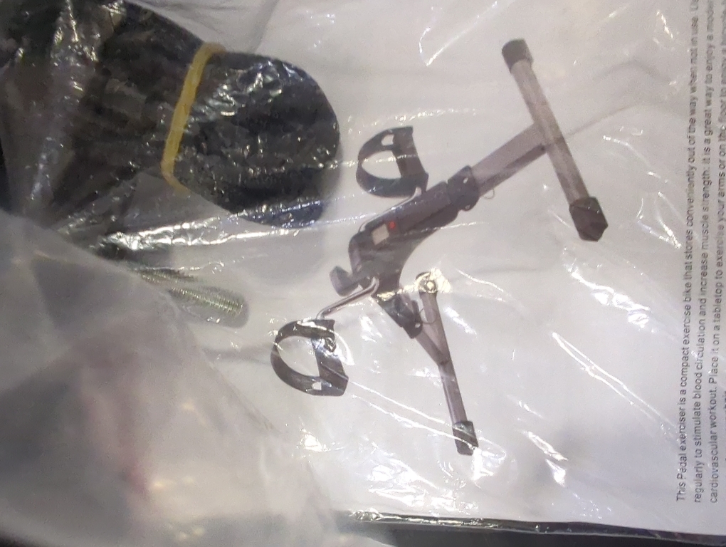 Folding Exercise Bike Pedal Exerciser Portable Desk Bike with LCD Display for Arms and Legs Workout