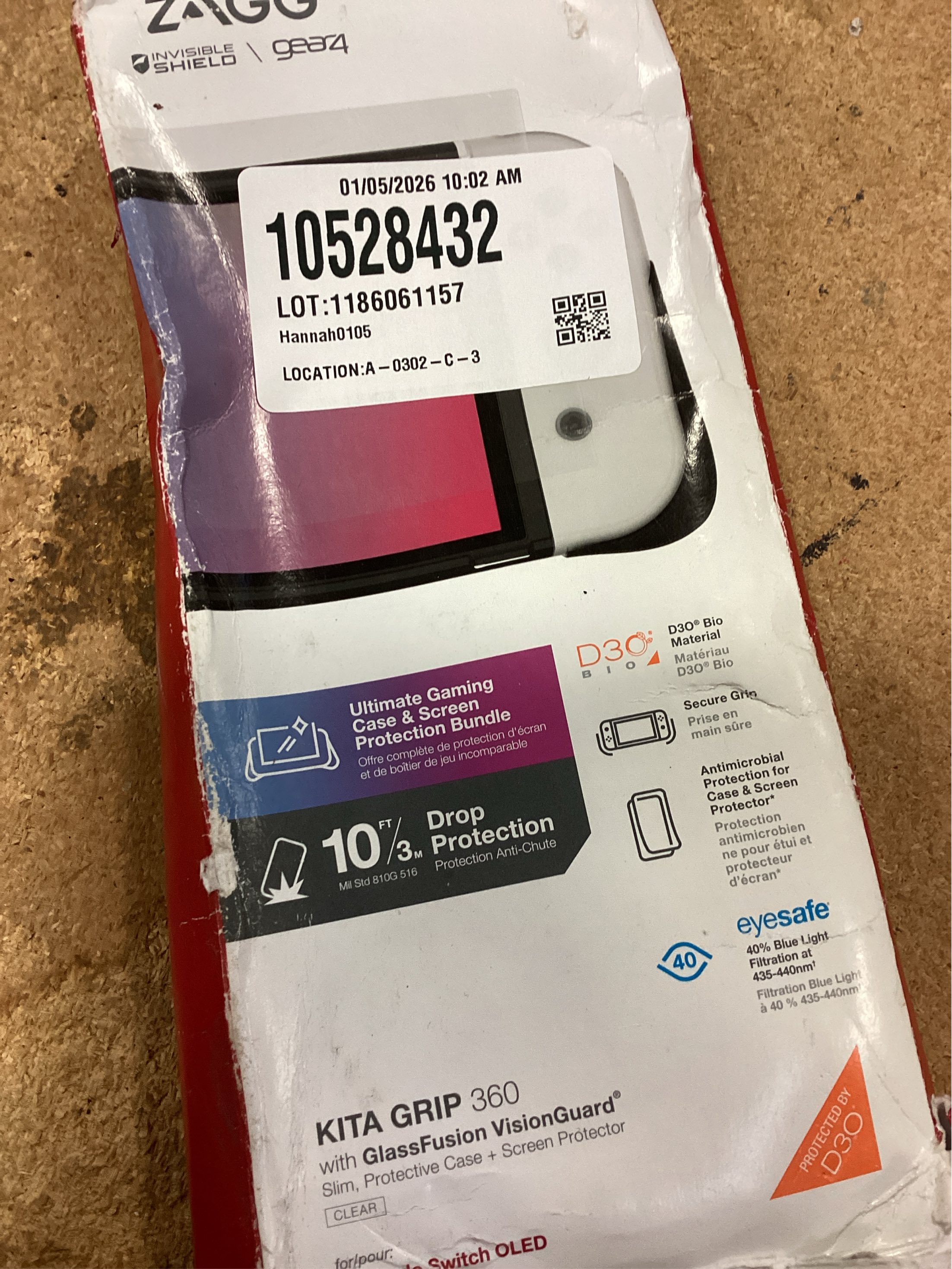 Kita Grip 360 with GlassFusion VisionGuard Case Nintendo Switch OLED