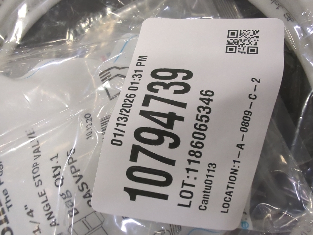 John Guest PASVPP5 Angle Stop Adapter Valve, 1/2 x 3/8 x 1/4