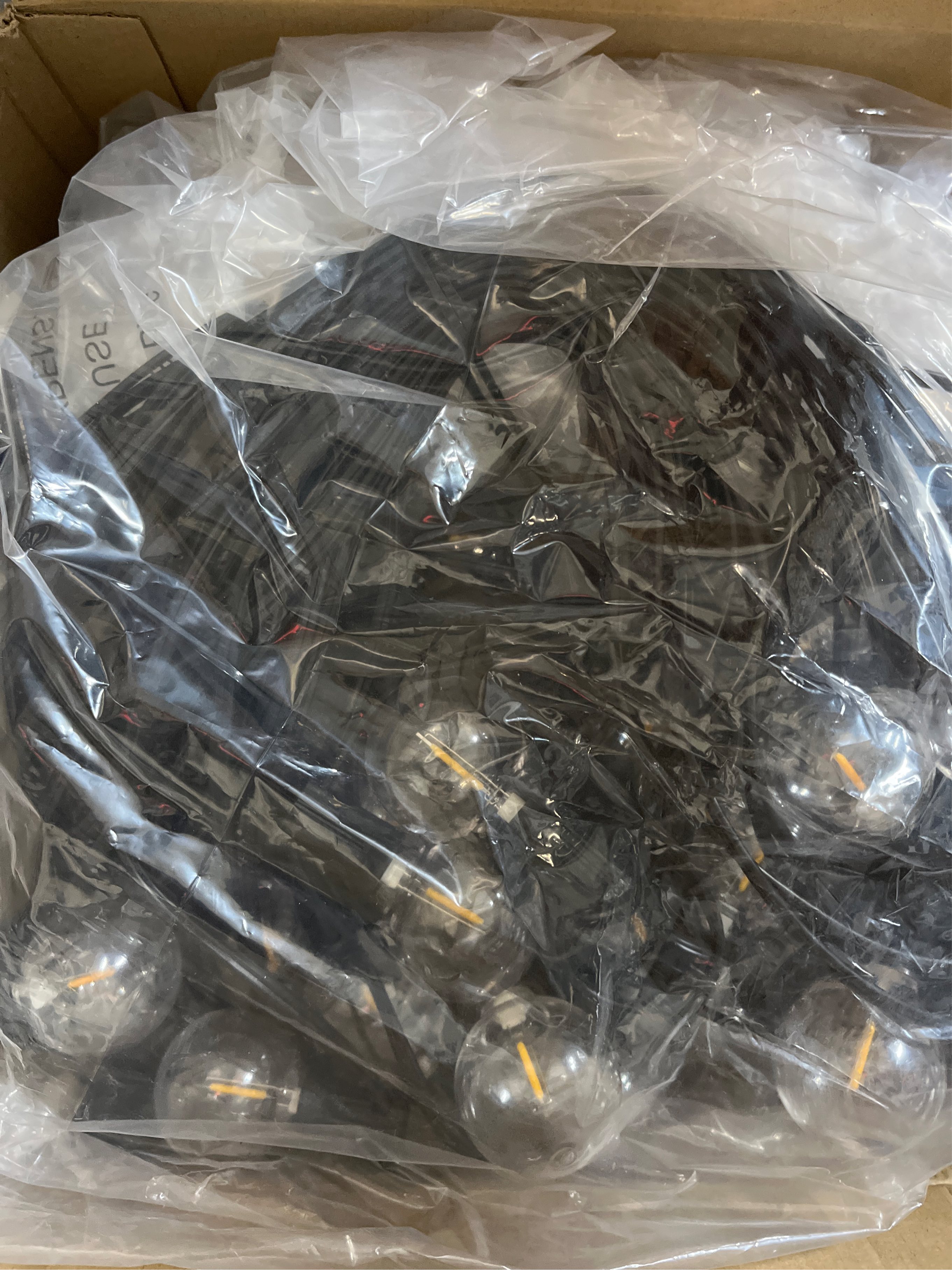 Svater Outdoor String Lights 200 FT, Patio Lights with 104 Shatterproof LED Bulbs, Commercial Grade Waterproof Plastic Hanging Light for Bistro Backyard Cafe Market, Warm White 2700K (2 X 100 FT)