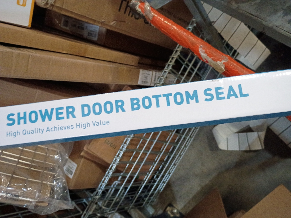Sliding Shower Door Bottom Seal, 2 PCS 1/4 x 36 Sliding Shower Door Sweep for 1/4 Inch Glass, Frameless Glass Door Seal Strip Stop Shower Leaks and Create a Water Barrier