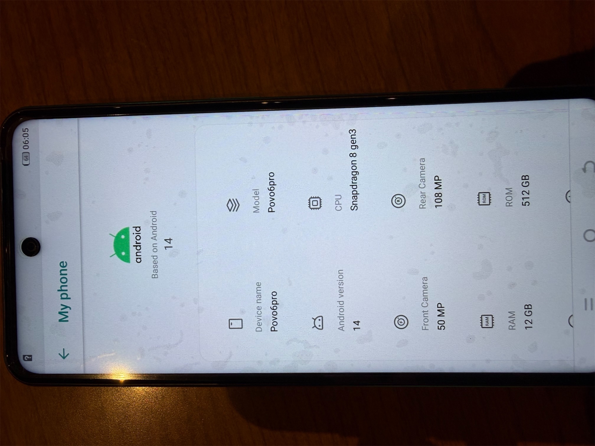 Povo 6 Pro Android Phone (Green)