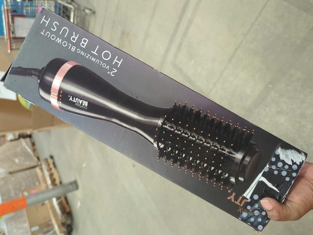 Cortex Beauty Infrared Infrared Volumizing Blowout Brush - blow dryer brush, round brush for blow drying, tools blow dryer brush, blow dryer with comb for women, for all hair types, 2'' (BlackGold)