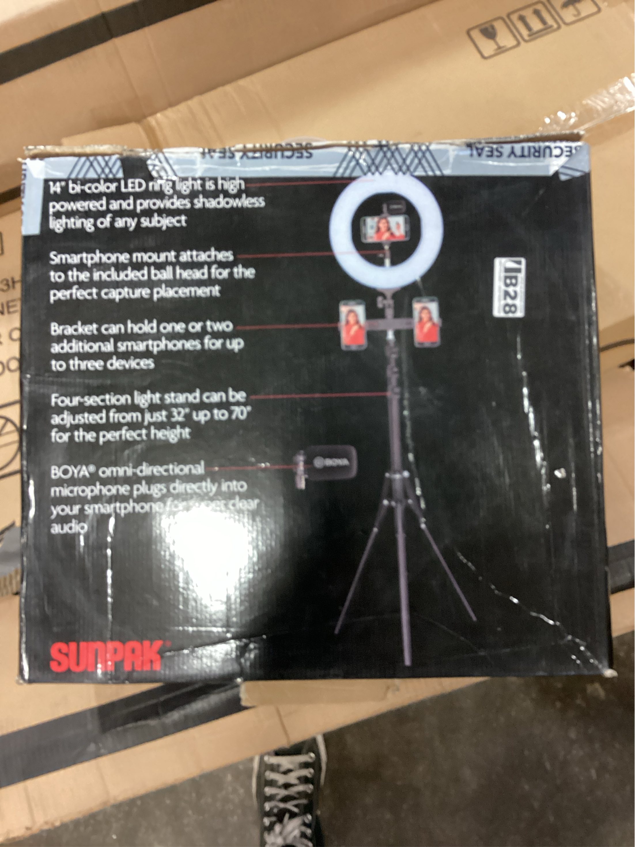 Sunpak - Ultimate Vlogging Kit with BOYA Cardioid Microphone for Smartphones and Cameras - Black