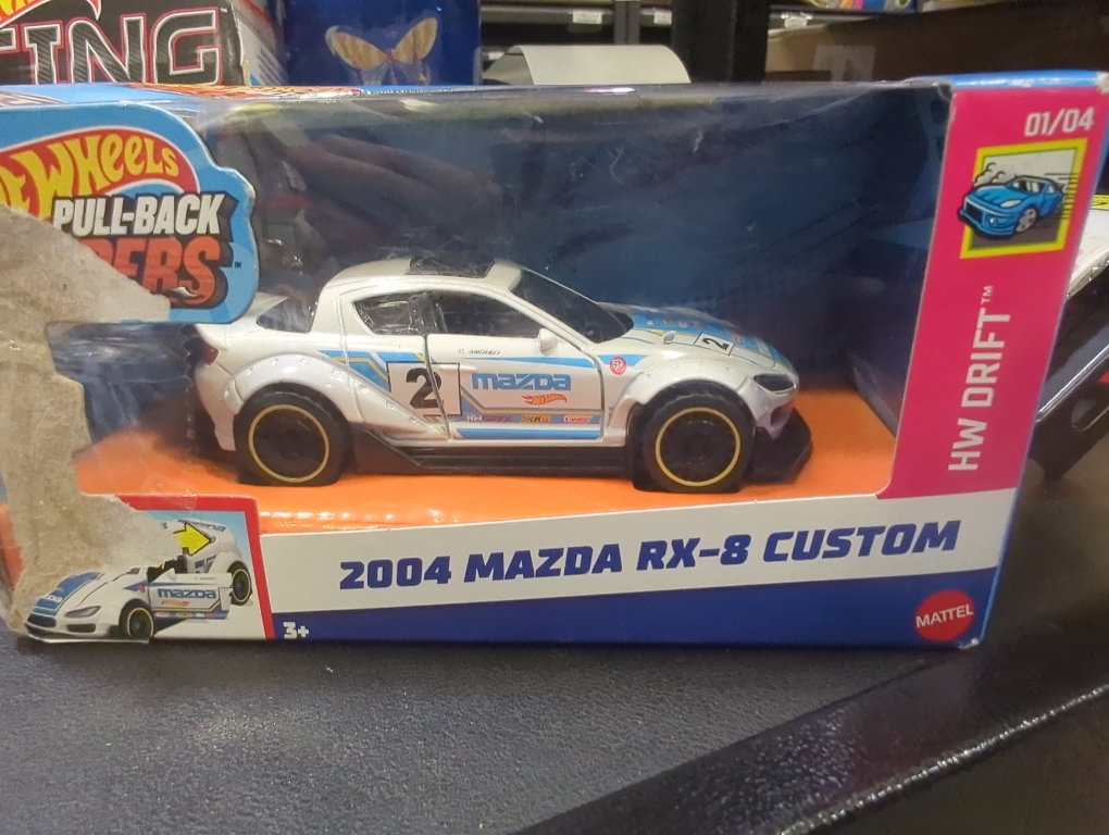 Hot Wheels Off Pull Back speeders 2004 Mazda Rx 3