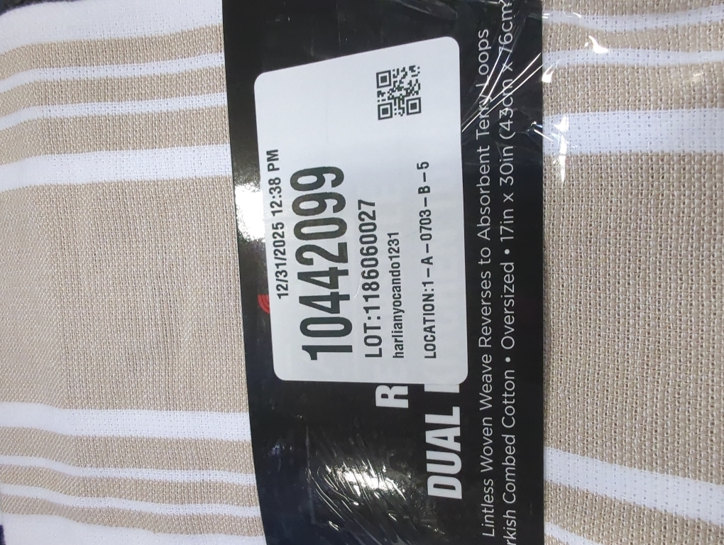 All-Clad Striped Dual Kitchen Towel in Cappuccino 2 pack