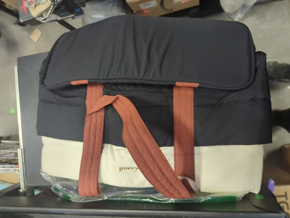 LOVEVOOK Tote Bag for Women, Large Puffer Work Tote Laptop Bag, Lightweight Travel Tote Bag with Zipper Gifts for Women