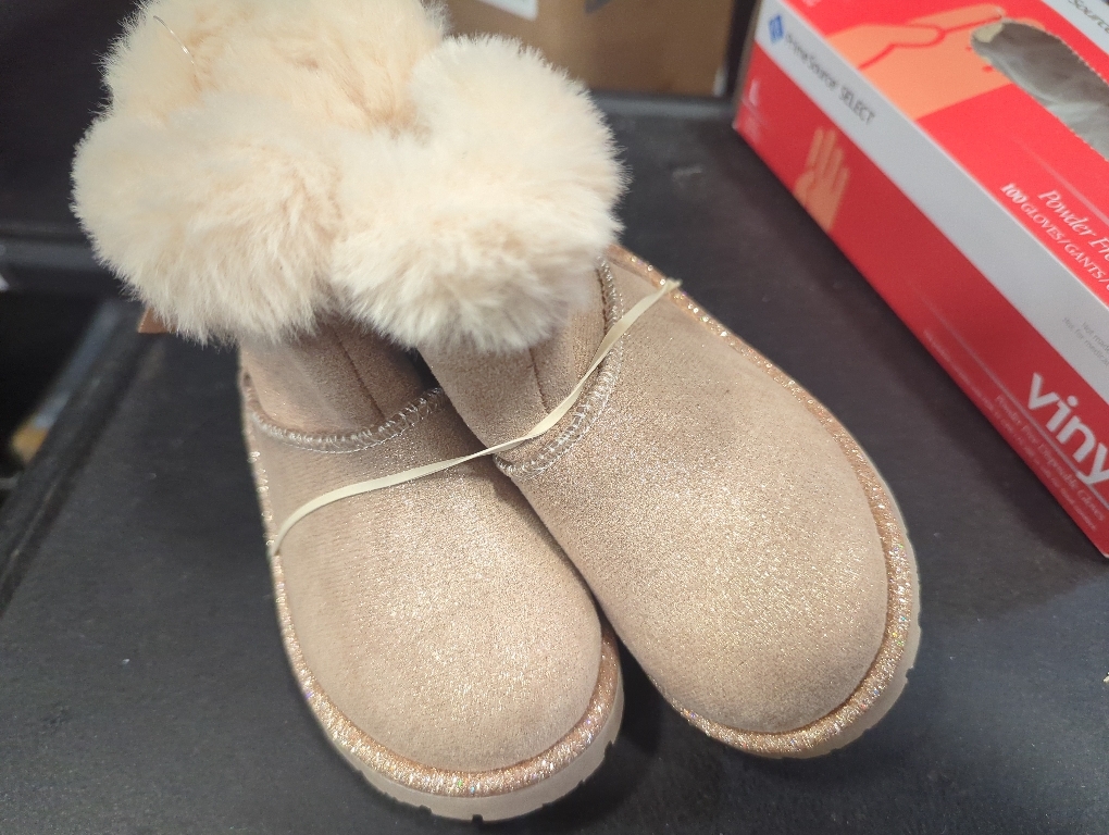 Size 7 Color brown  Women's Elle Short Winter Boot |  Suede Shoes | Sheepskin & Wool Blend Lining | Comfortable Boots for Women