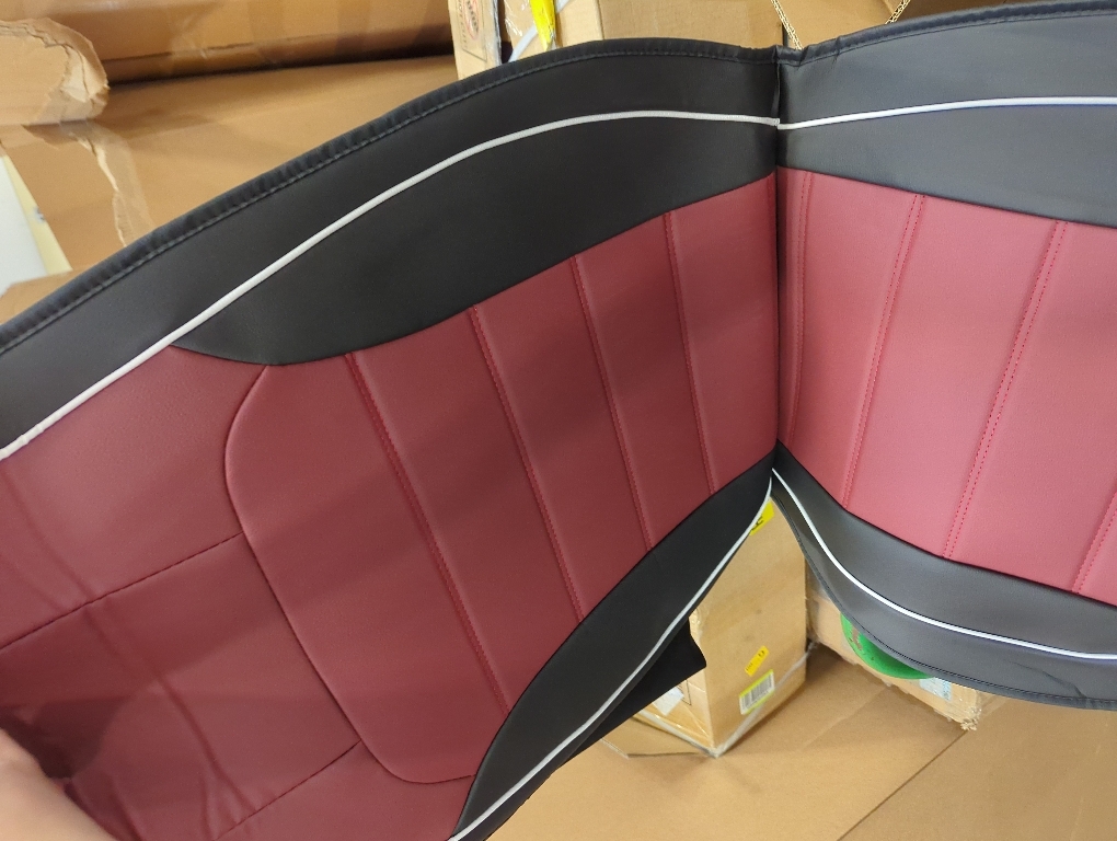 Custom Luxury Car Seat Covers Compatible with Mondeo Mk4 Ranger Mustang Explorer Focus 2 3 Fiesta Kuga Fusion Auto Interior Accessories(Full Set- maroon)