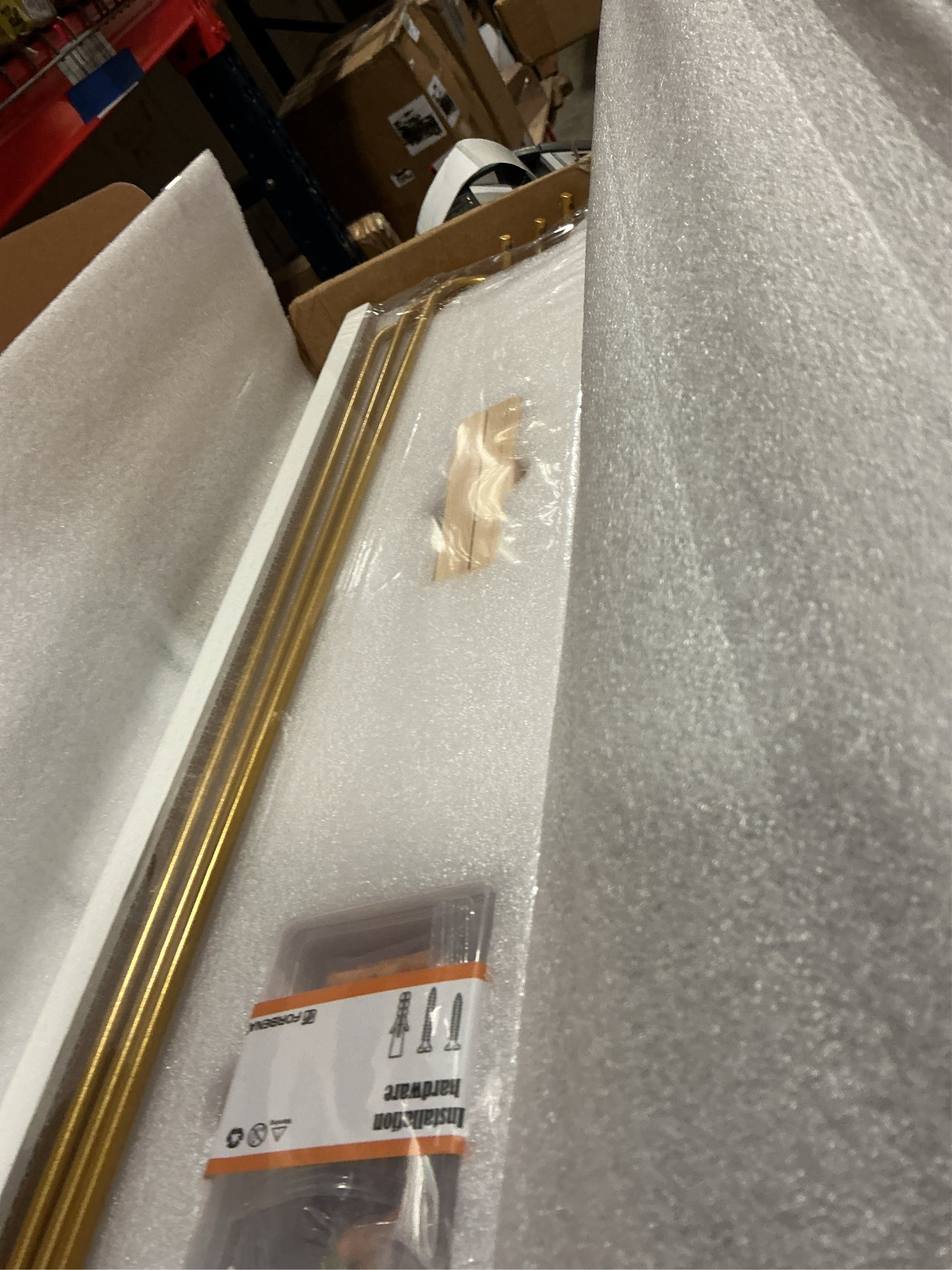 Forbena 24 Inch Bathroom Floating Shelves for Wall Set of 3, Gold Bathroom Shelves Over Toilet Wall Mounted with Rail, Decorative Hanging Shelf for Bedroom Office Living Room Decor (White and Gold)