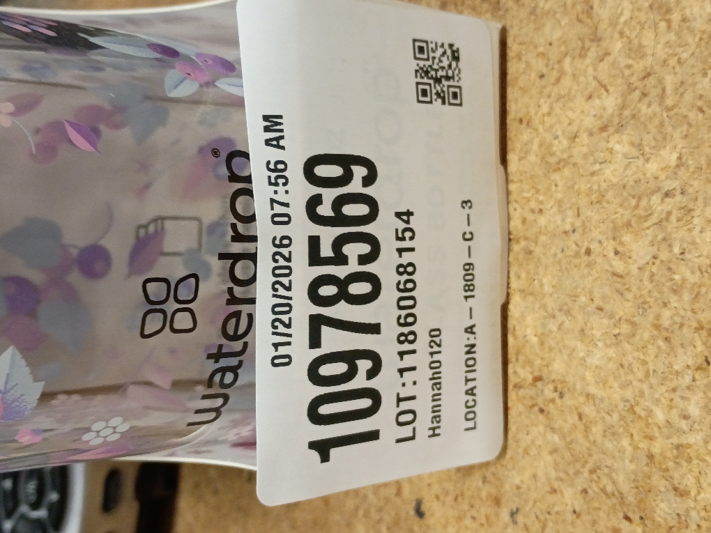 Waterdrop BPA Free Glass Water Bottle,Insulating Neoprene Sleeve/Bamboo Screw Cap, Boost, 20 fl oz