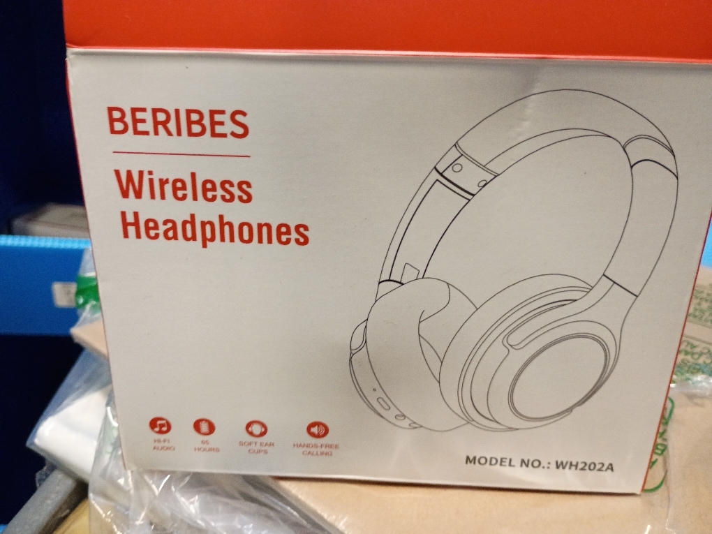 BERIBES Bluetooth Headphones Over Ear, 65H Playtime and 6 EQ Music Modes Wireless Headphones with Microphone, HiFi Stereo Foldable Lightweight Headset, Deep Bass for Home Office Cellphone PC Ect.