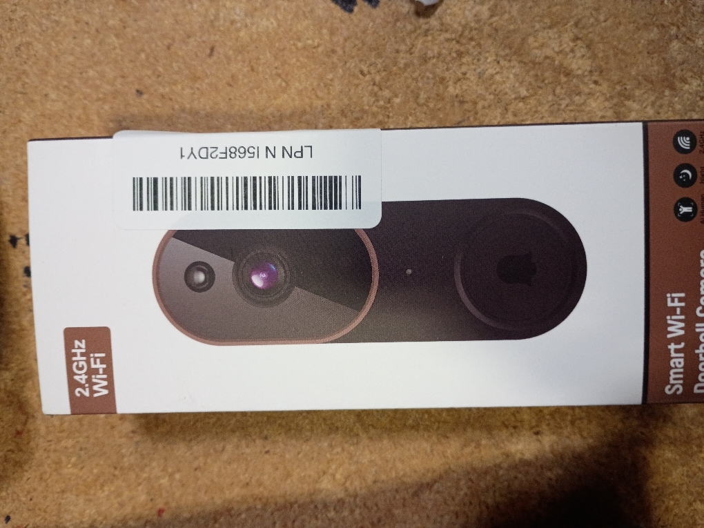 1080P Wireless Video Doorbell Camera, AI Human Detection, Cloud Storage, Two-Way Audio, 2.4GHz Wi-Fi Support, Real-Time Alerts, Easy Installation, Night Vision (Brown)