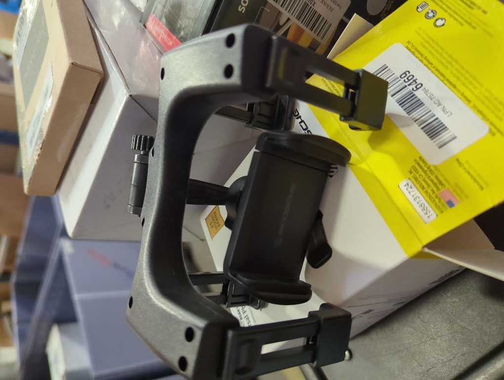 Scosche SUHRM Rear View Mirror Phone Holder, 360° Rotatable Rearview Mirror Cell Phone Car Mount, Cellphone Stand Compatible with iPhone 16/15/14/13/12 Series, Android & Mobile Phones up to 3.5 inches