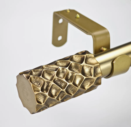 Adjustable Single Curtain Rod Gold