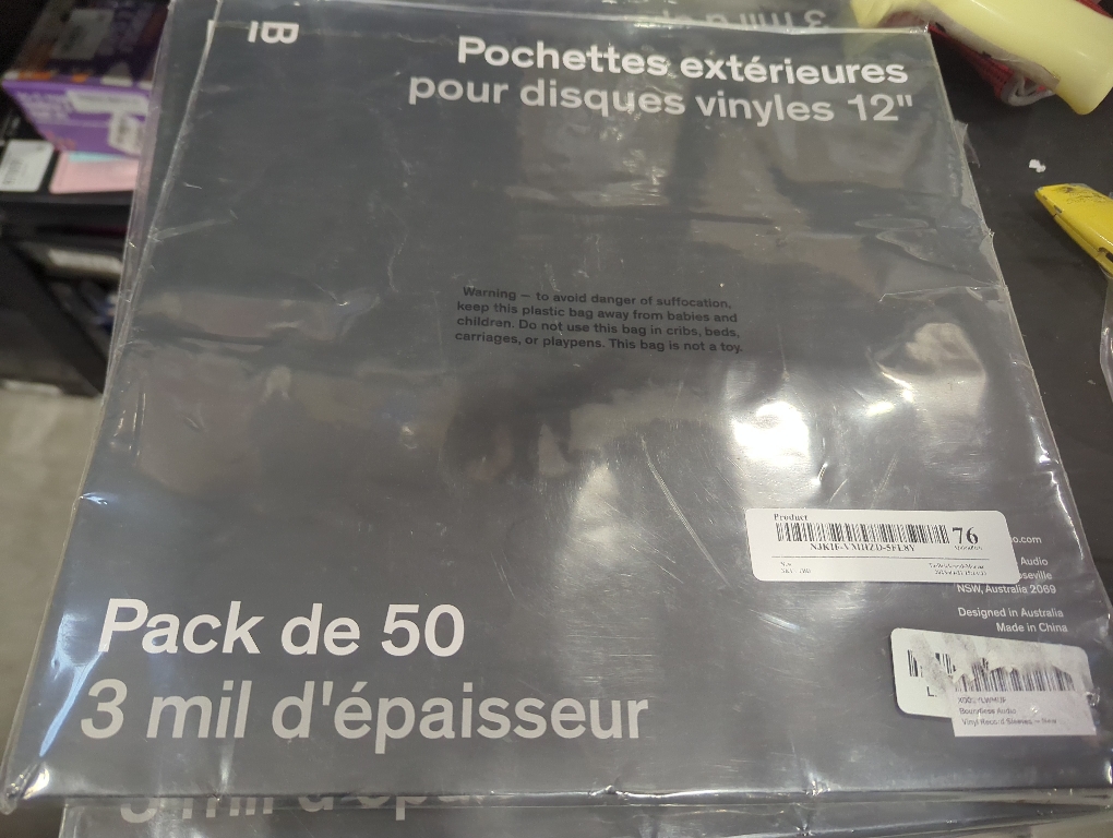 Size 12.75x12.75 Boundless Audio Vinyl Record Sleeves - 50 x Premium Outer Vinyl Sleeves for Records - 12.75 x 12.75 Heavy Duty 3 Mil Thick Crystal Clear Polypropylene