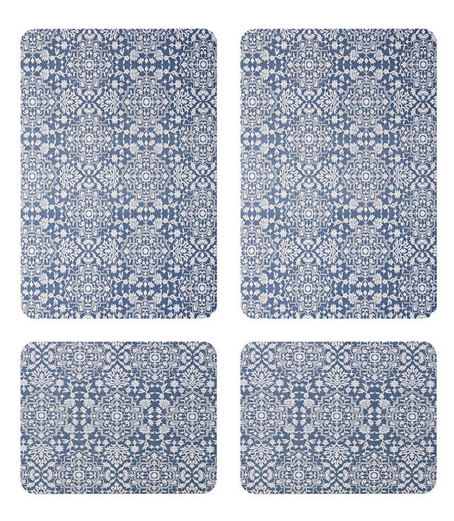 Set of 3 Pack Multi Purpose Drying Mats Blue NEW 2- 20x30 & 2-15x20. & Core Home 8-Piece Terry Kitchen Towel Set (18 x 28)