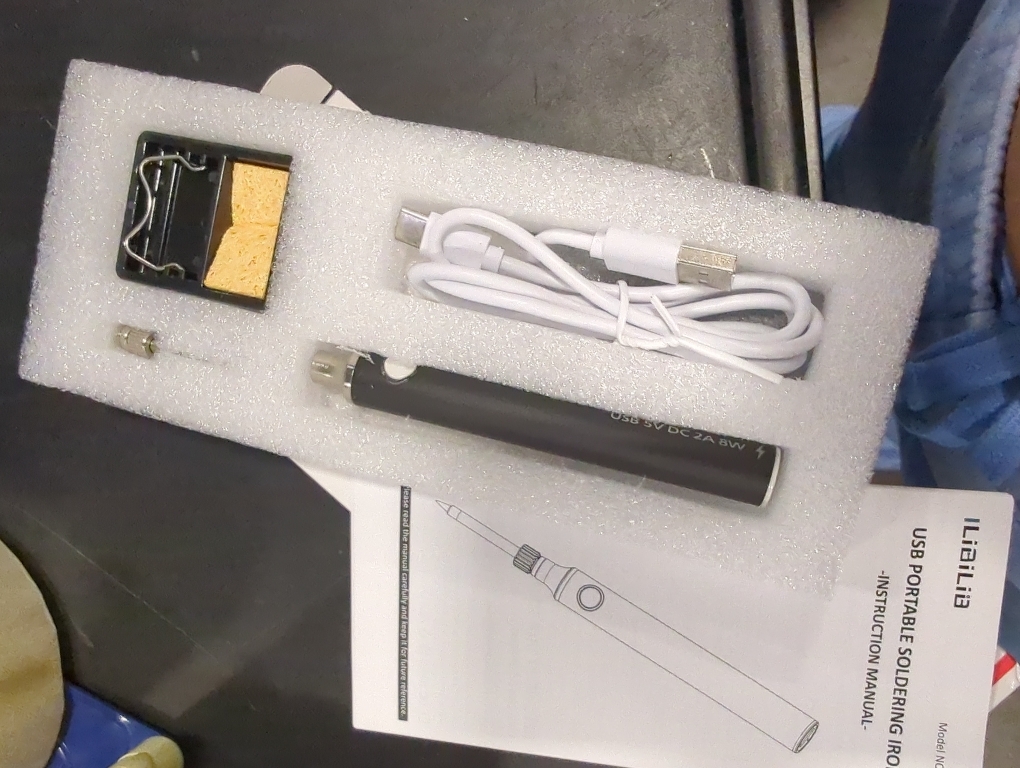 Cordless Soldering Iron Kit, ELMCONFIG 1100mAh USB Wireless Electric Soldering Gun Pen, Portable and Rechargeable for Home Appliance Repair, Electronic Components, DIY, Black