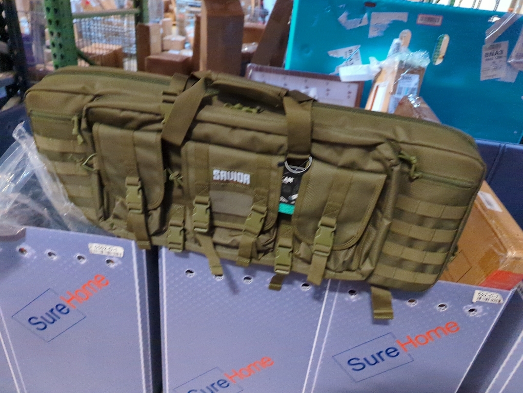 Savior Equipment American Classic Tactical Double Long Gun Bag Pistol Transportation Case w/Backpack Strap, Lockable Compartment, Available Length in 32 36 42 46 51 55