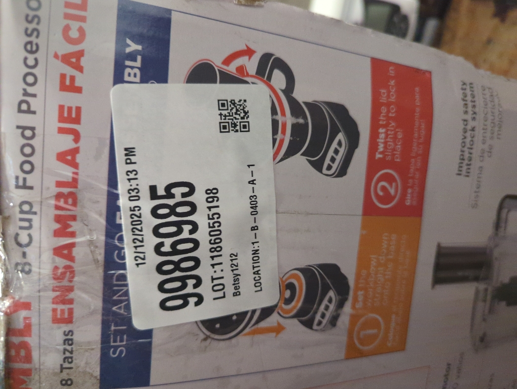 BLACK DECKER 3-in-1 Easy Assembly 8-Cup Food Processor, Stainless Steel S-Blade, Easy-Clean, Touchpad Controls Black