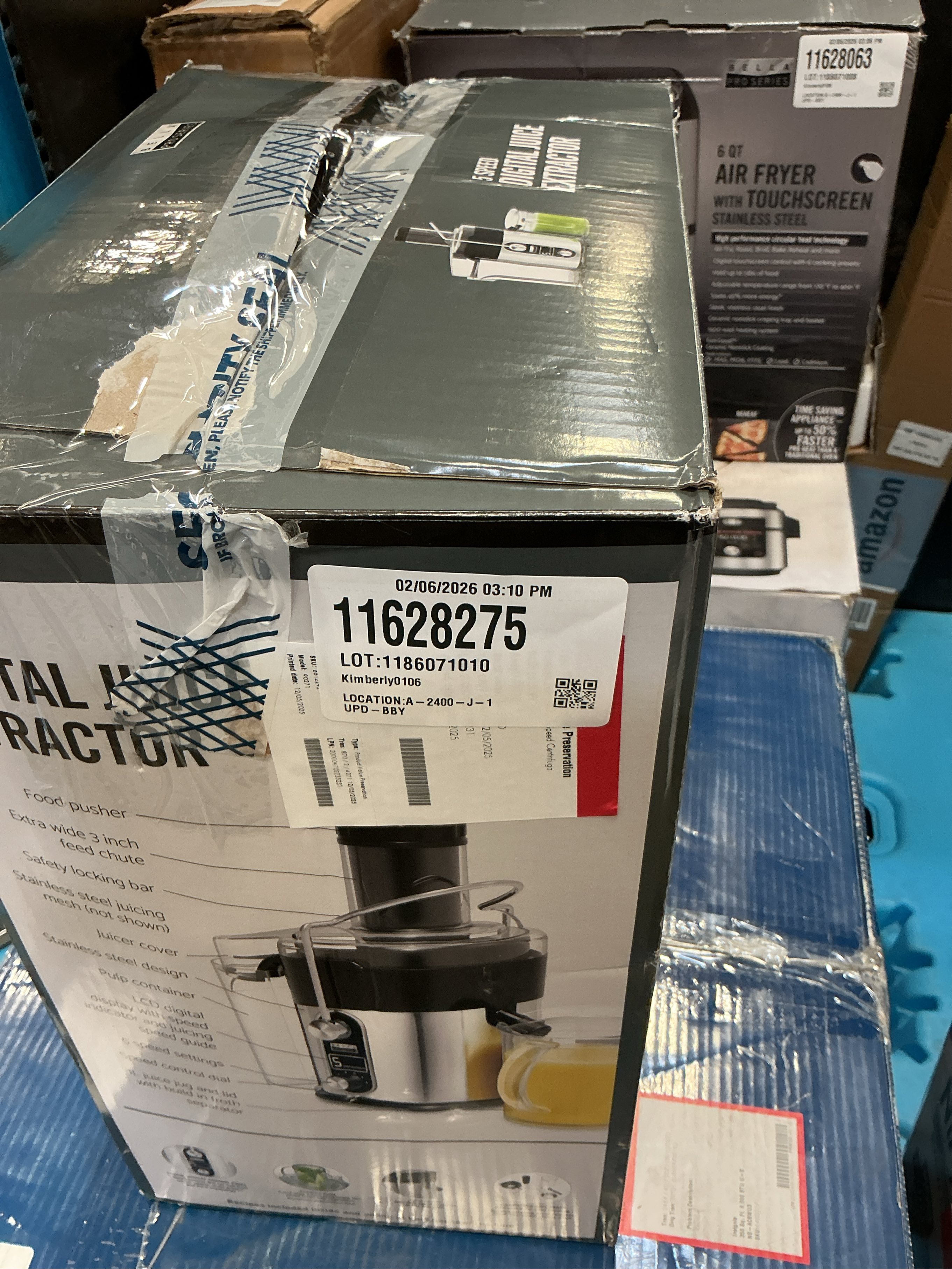 Bella PRO - 5-Speed Centrifugal Digital Juice Extractor - Stainless Steel