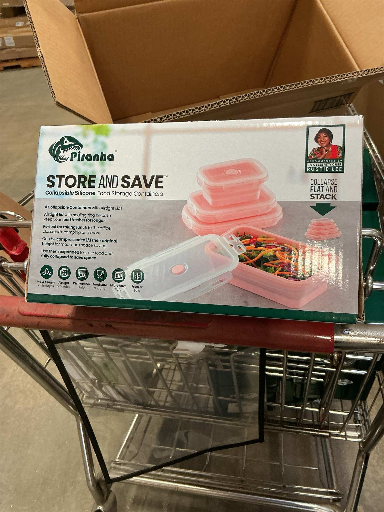 Collapsible Food Storage Containers (pink)