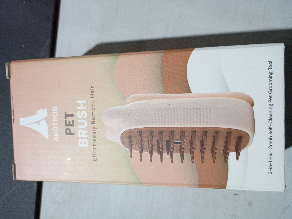 Cat Steam Brush - 2024 New Rechargeable 3-in-1 Hair Comb Self-Cleaning Pet Grooming Tool for Long and Short Hair Cats and Dogs, with Steamy Massage Shedding Relief, Beige