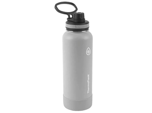 ThermoFlask 40 oz., 2pk  Double Wall Vacuum Insulated Water Bottle with Spout Lid - Black & grey