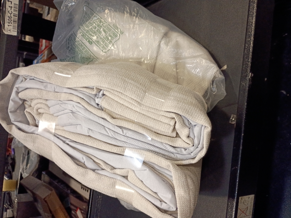 100% Blackout Shield Linen Blackout Curtains for Bedroom 84 Inches Long, Back Tab/Rod Pocket Living Room Drapes, Thermal Insulated Blackout Curtains 2 Panels Set, 50 W x 84 L, Cream