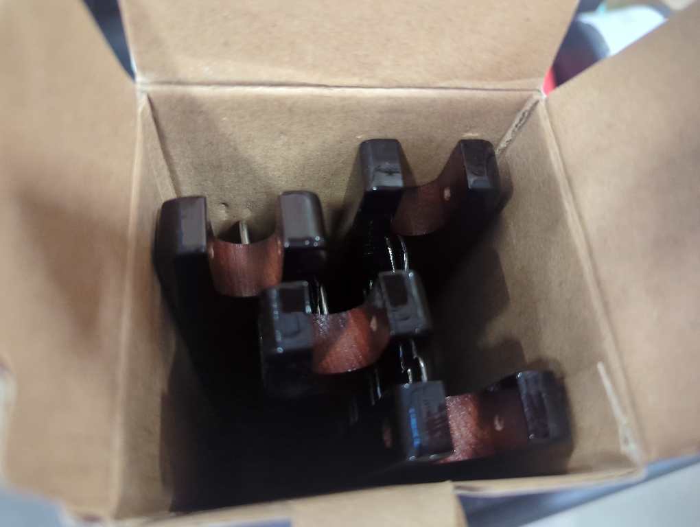 4 pack Color brown MORALVE Space Saving Hangers for Closet – 4 Pack European Beechwood 6-Tier Shirt Organizer with 360° Swivel Hook – Collapsible Clothes Hanger for Closet Organization (Hangers Not Included)